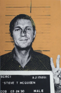 Hollywood celebrity mugshots: the history of public records and their use in pop art 2 Steve-McQueen — Hollywood Most Wanted archive, Rachel Schmeidler