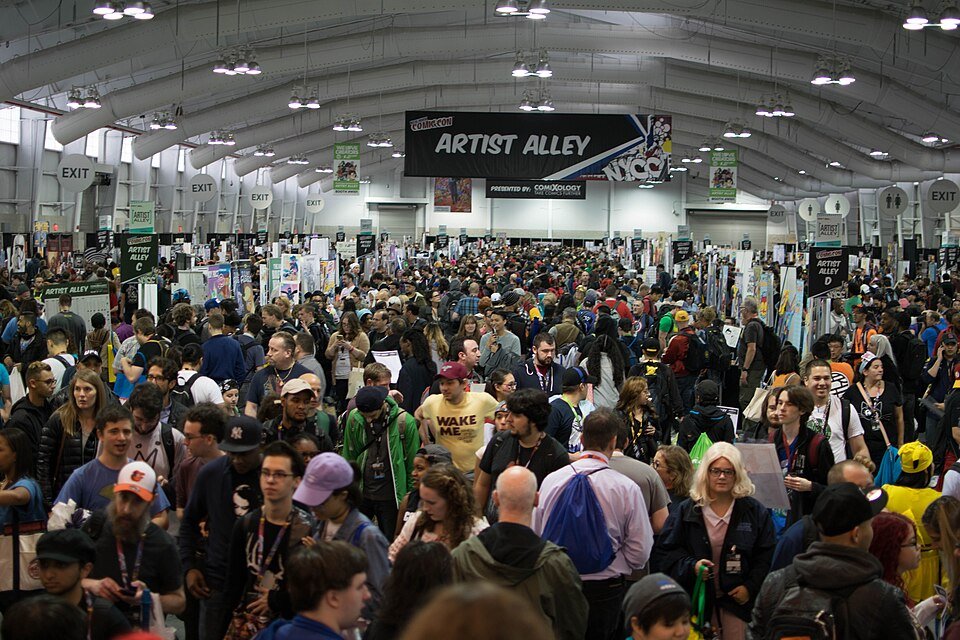 L.A. Comic Con’s Artist Alley AI Ban Puts Authorship on the Table 1 Visitors browsing Artist Alley at New York Comic Con in 2016, an archival photograph