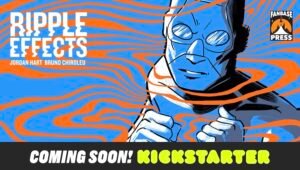 Fanbase Press at L.A. Comic Con: Who Gets to Be a Hero? 3 Ripple Effects promotional artwork showing the superhero central to Jordan Hart’s comic about invisible illness